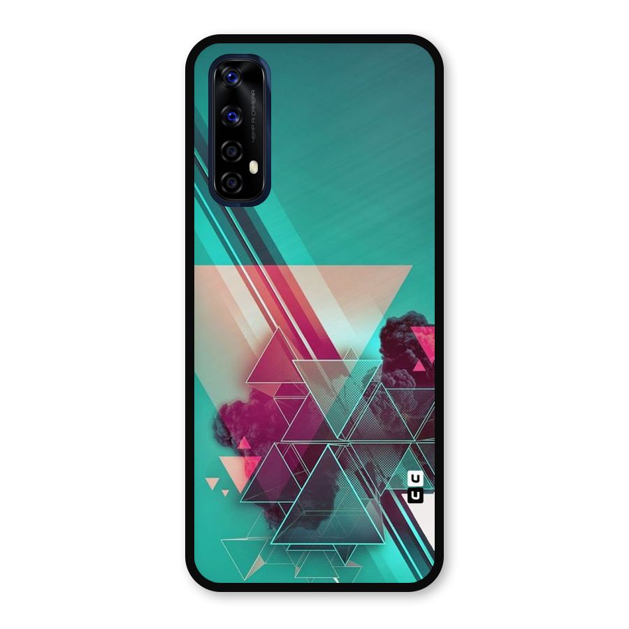 Floroscent Abstract Metal Back Case for Realme 7