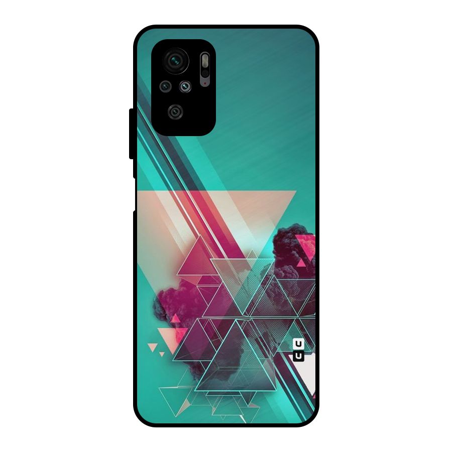 Floroscent Abstract Metal Back Case for Redmi Note 10S