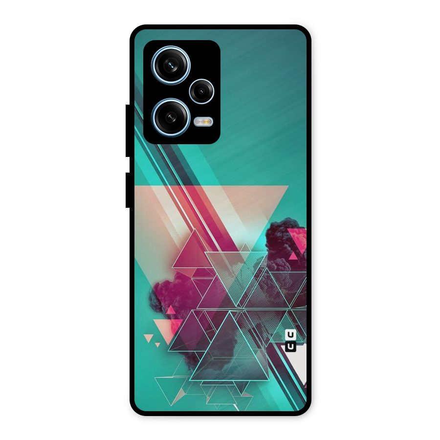 Floroscent Abstract Metal Back Case for Redmi Note 12 Pro