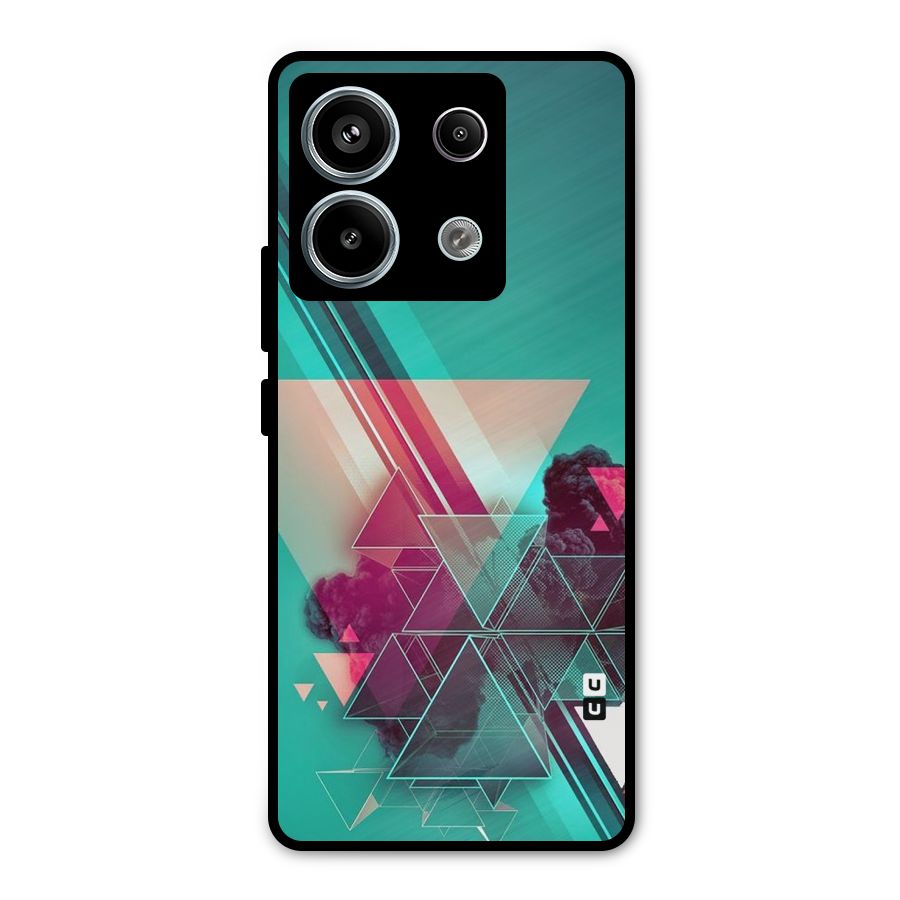 Floroscent Abstract Metal Back Case for Redmi Note 13 Pro 5G