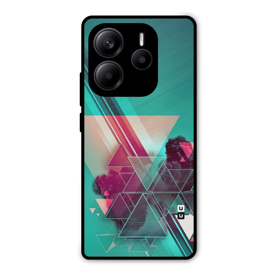 Floroscent Abstract Metal Back Case for Redmi Note 14 5G