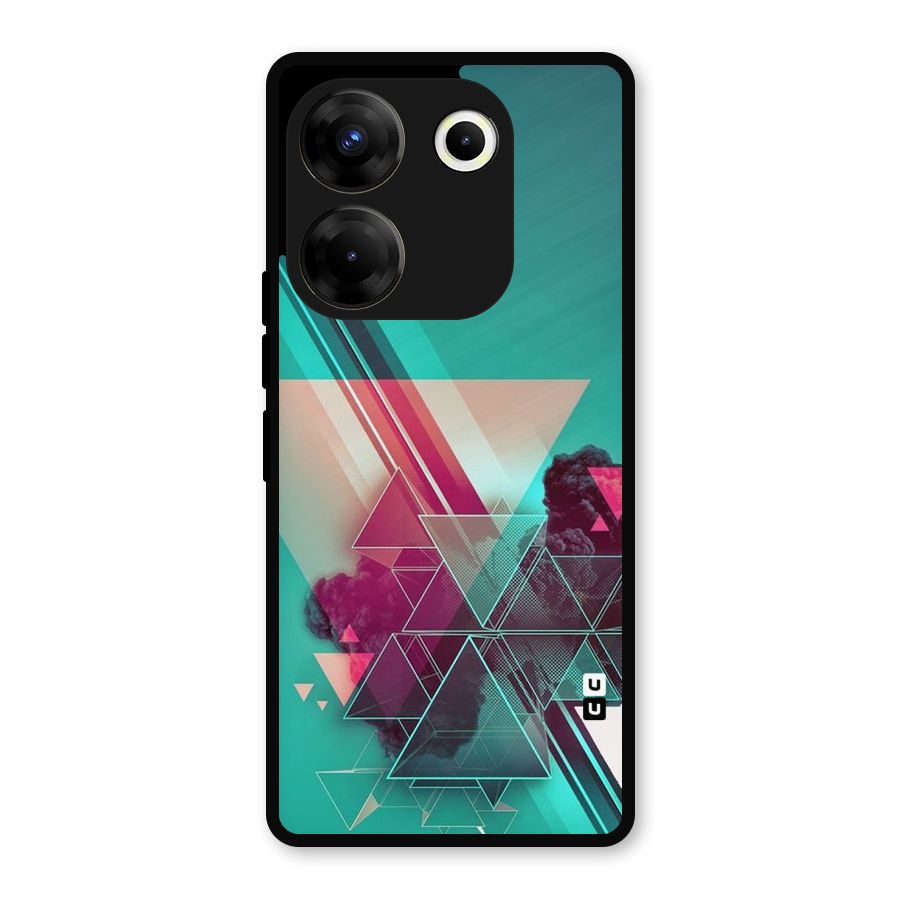 Floroscent Abstract Metal Back Case for Tecno Camon 20