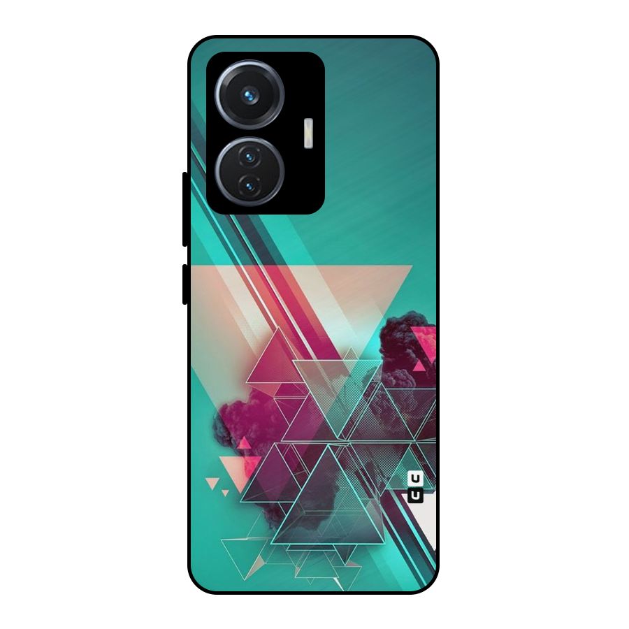 Floroscent Abstract Metal Back Case for Vivo T1 44W