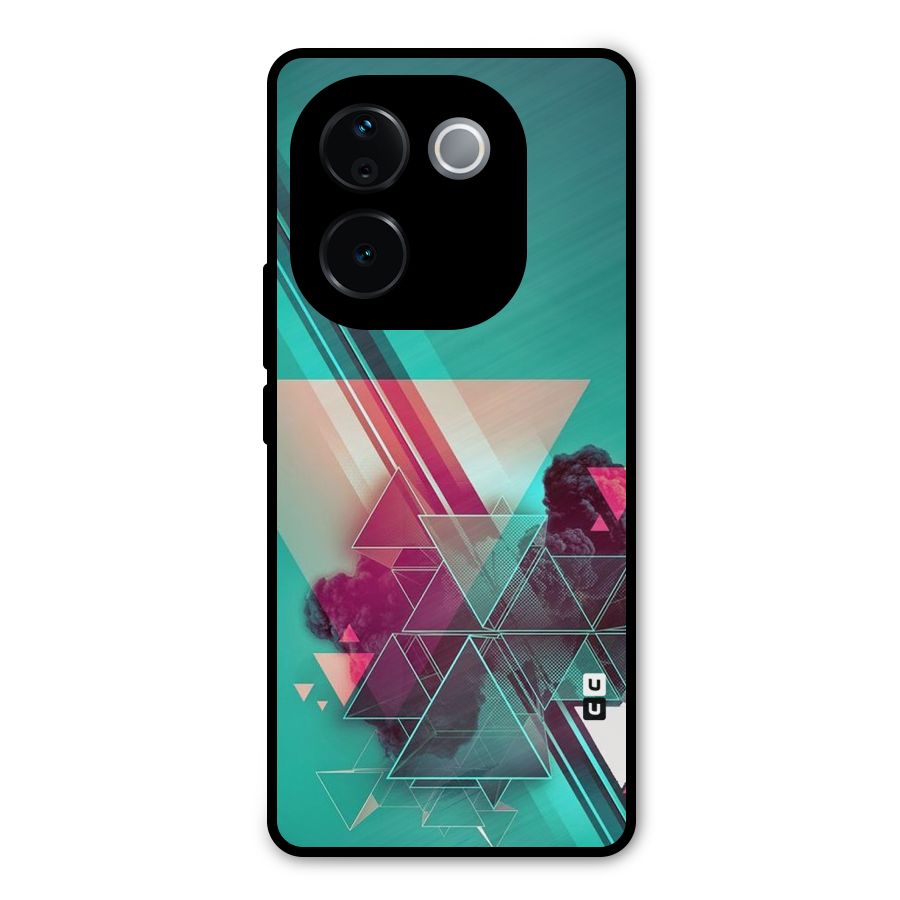 Floroscent Abstract Metal Back Case for Vivo T3 Pro