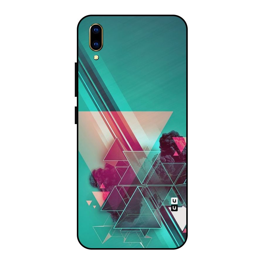 Floroscent Abstract Metal Back Case for Vivo V11 Pro