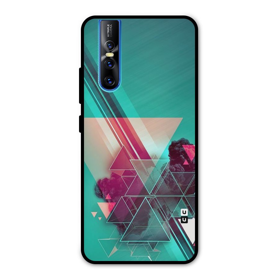 Floroscent Abstract Metal Back Case for Vivo V15 Pro