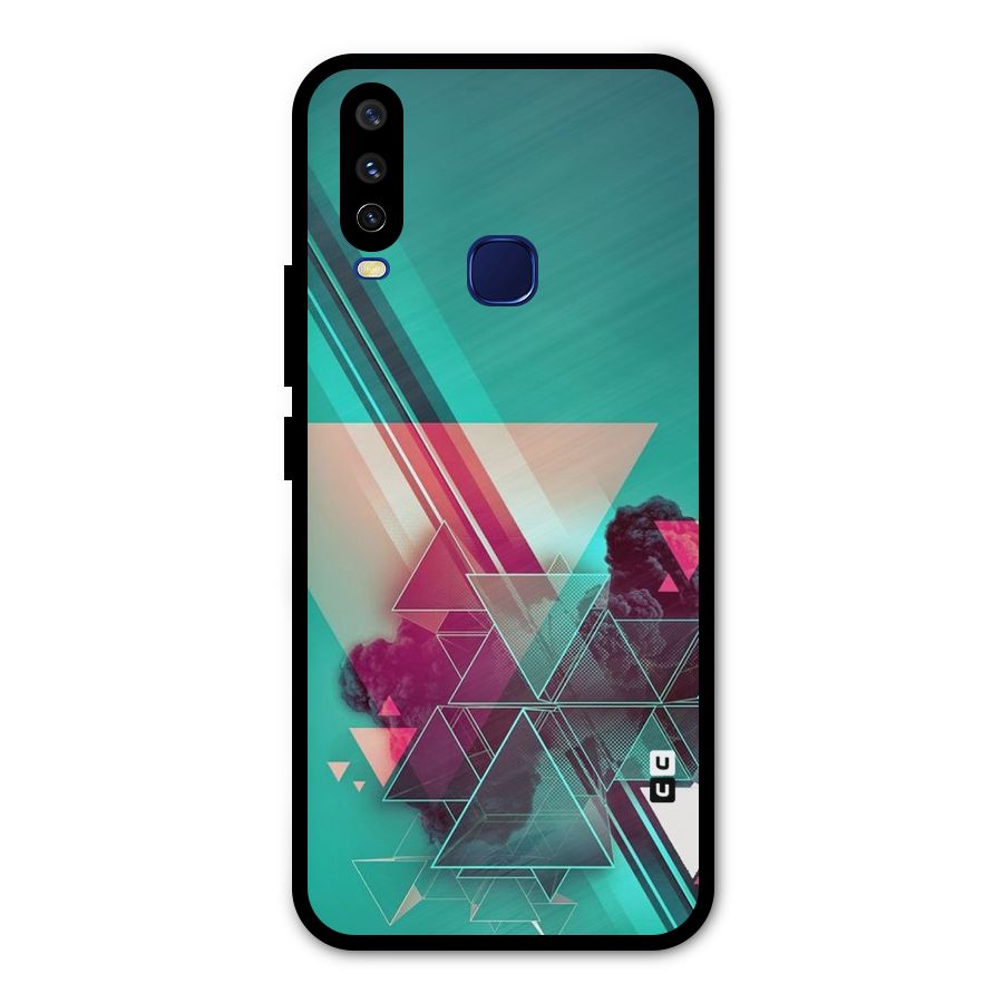 Floroscent Abstract Metal Back Case for Vivo V17