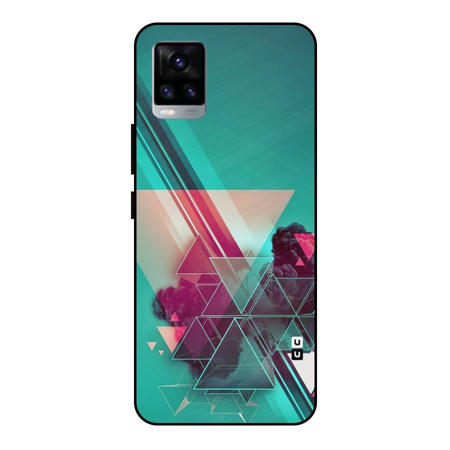 Floroscent Abstract Metal Back Case for Vivo V20