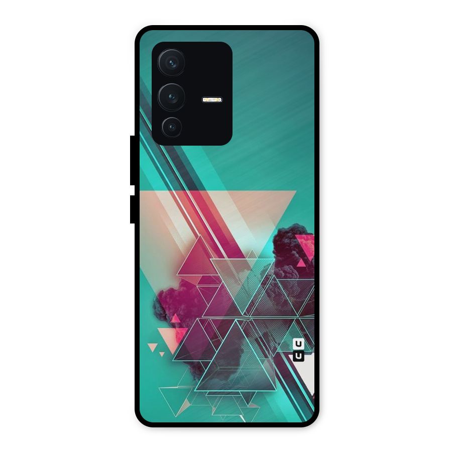 Floroscent Abstract Metal Back Case for Vivo V23 5G