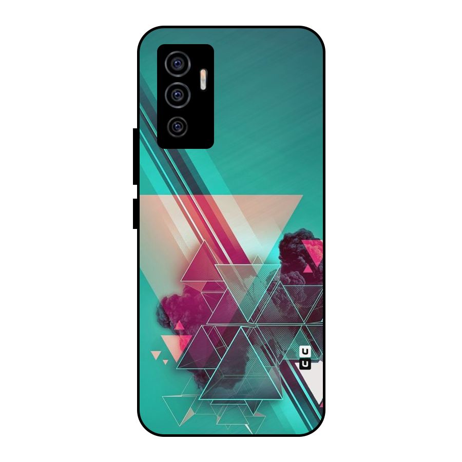 Floroscent Abstract Metal Back Case for Vivo V23e