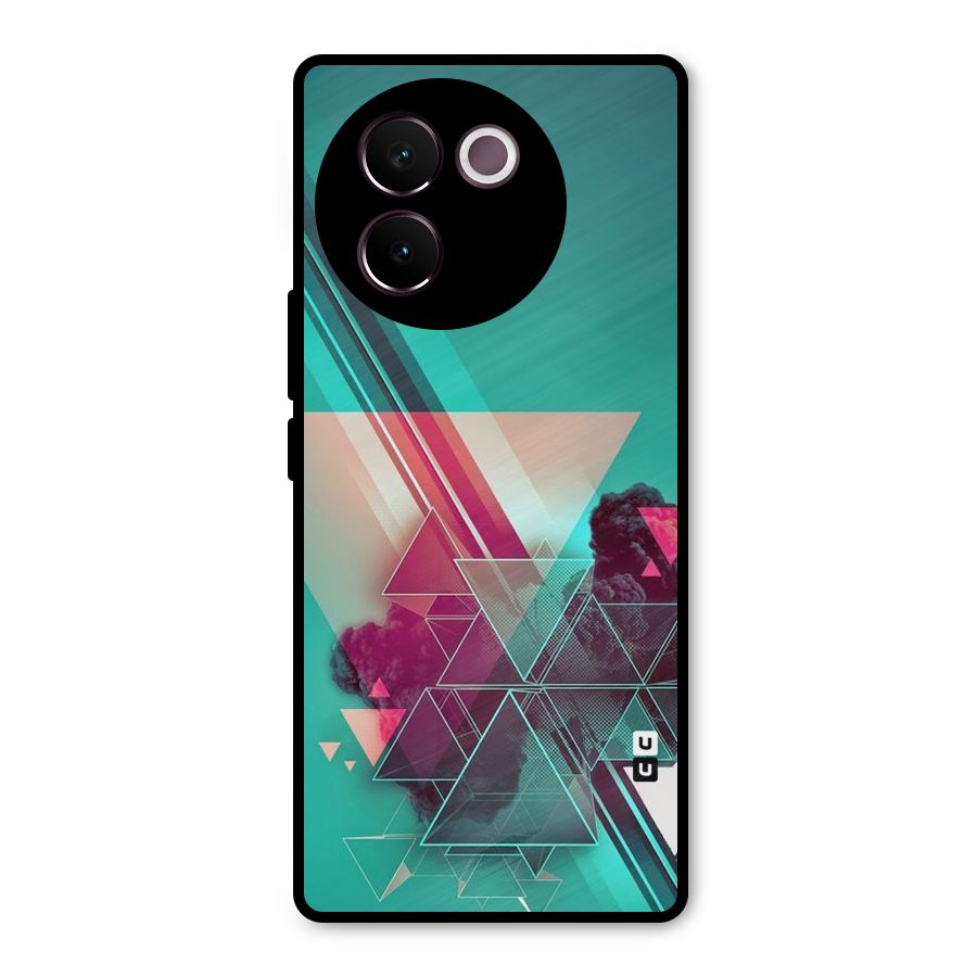 Floroscent Abstract Metal Back Case for Vivo V30e