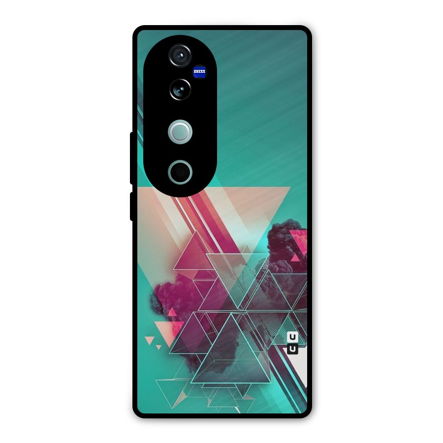 Floroscent Abstract Metal Back Case for Vivo V40 Pro