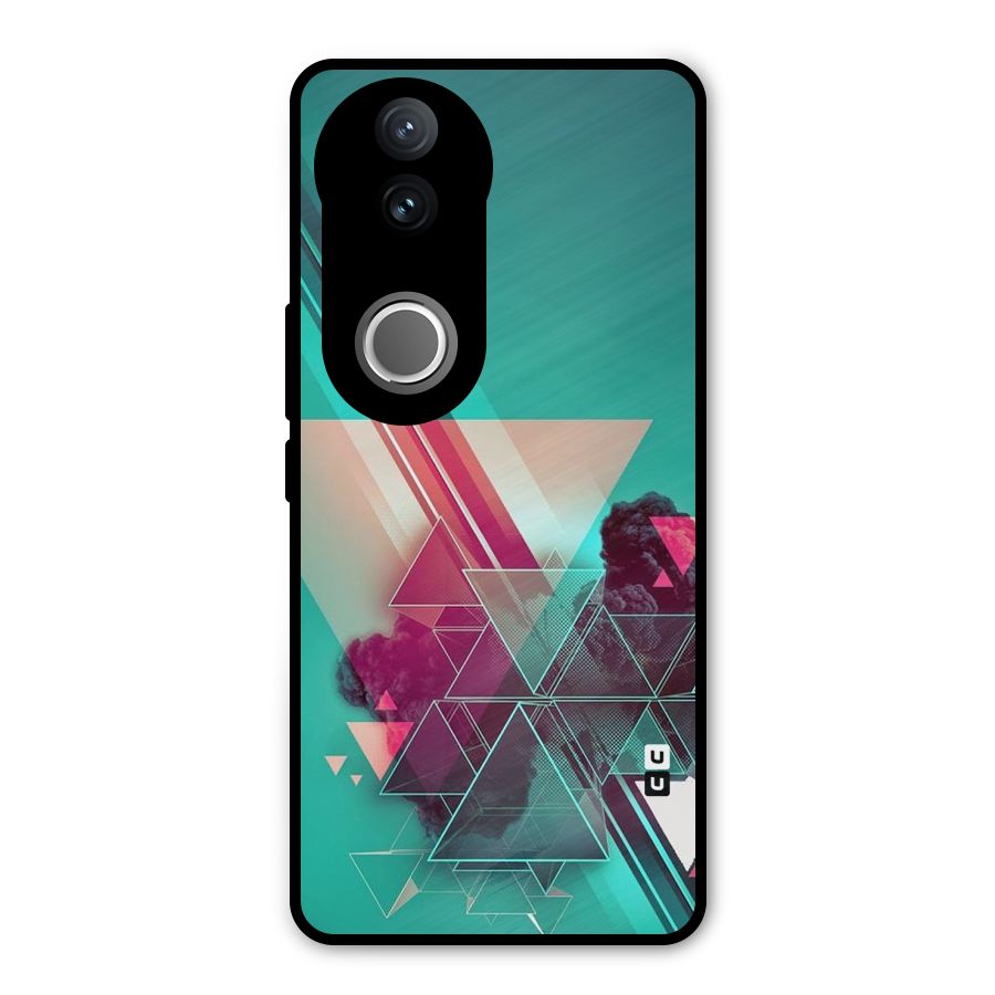 Floroscent Abstract Metal Back Case for Vivo V50