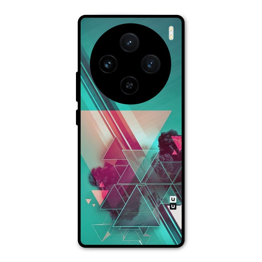 Floroscent Abstract Metal Back Case for Vivo X100