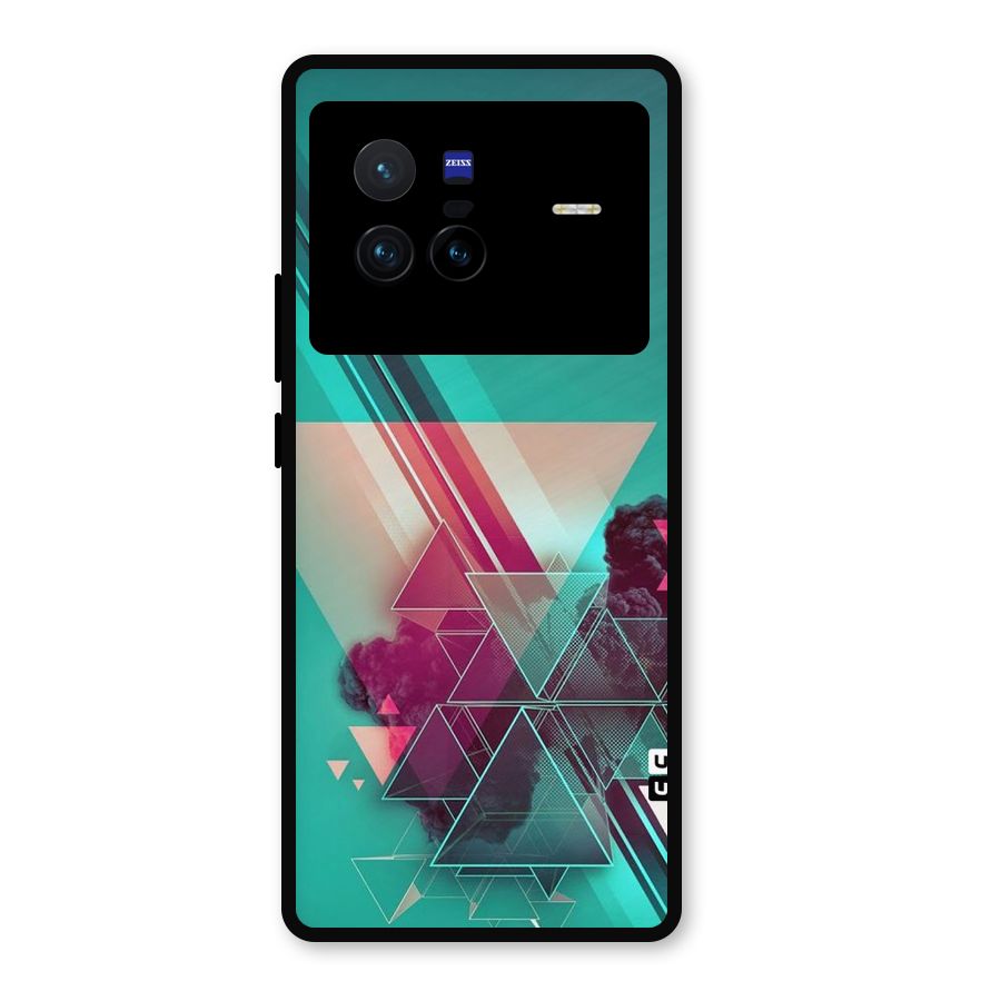 Floroscent Abstract Metal Back Case for Vivo X80