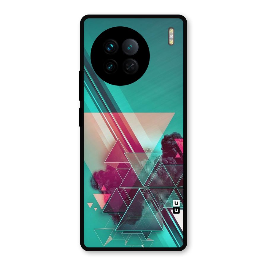 Floroscent Abstract Metal Back Case for Vivo X90