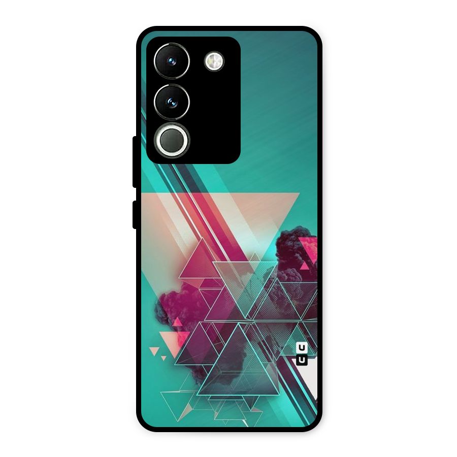Floroscent Abstract Metal Back Case for Vivo Y200