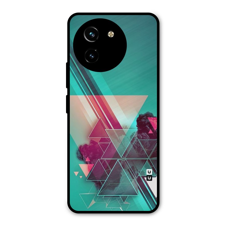 Floroscent Abstract Metal Back Case for Vivo Y200i