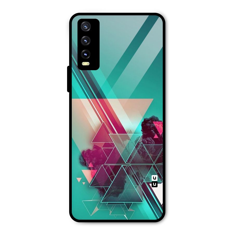 Floroscent Abstract Metal Back Case for Vivo Y20 2021