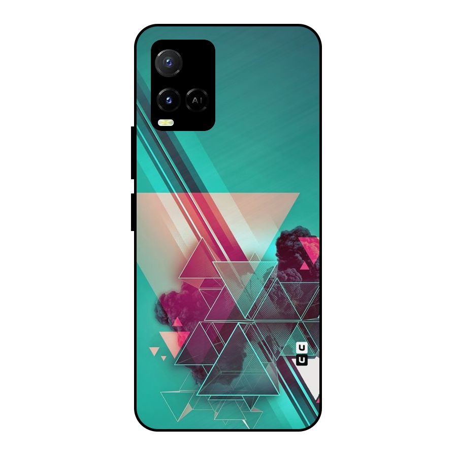 Floroscent Abstract Metal Back Case for Vivo Y21T