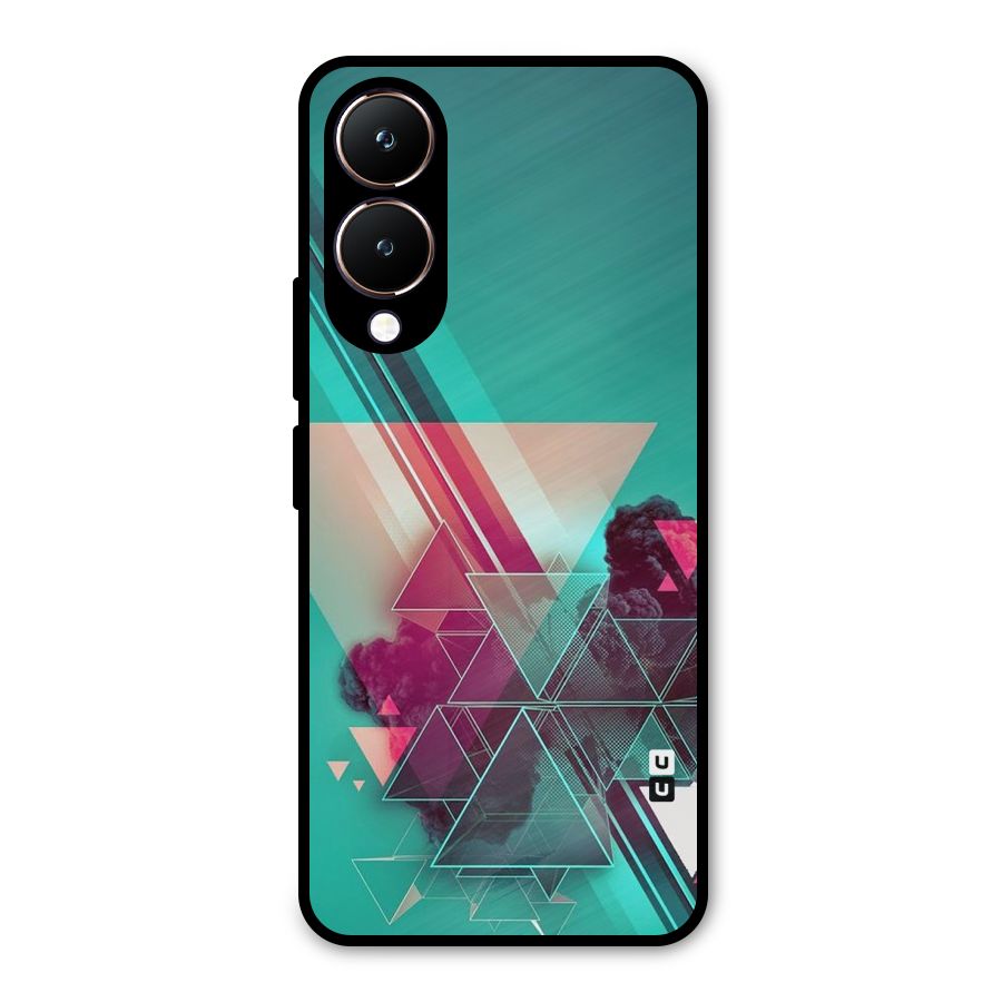 Floroscent Abstract Metal Back Case for Vivo Y28
