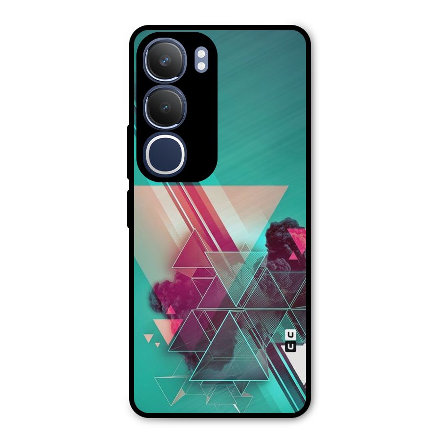 Floroscent Abstract Metal Back Case for Vivo Y29