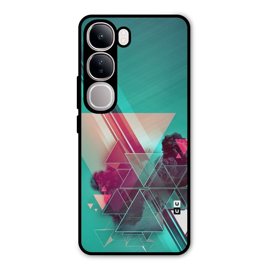 Floroscent Abstract Metal Back Case for Vivo Y300
