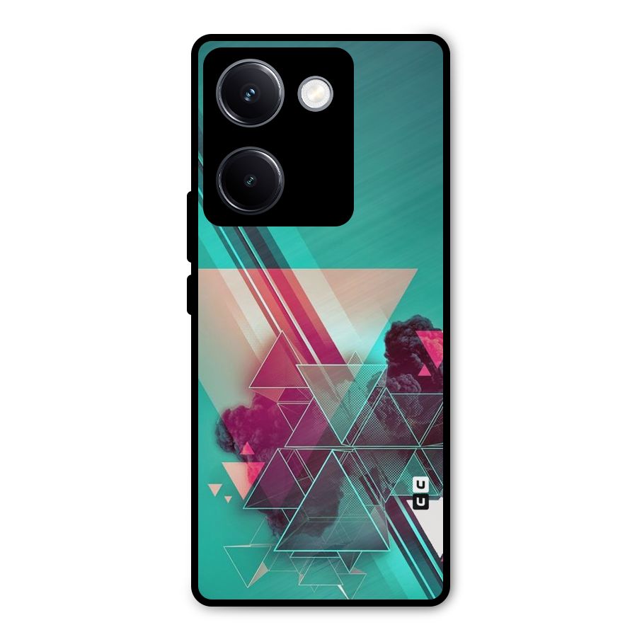 Floroscent Abstract Metal Back Case for Vivo Y300 Plus