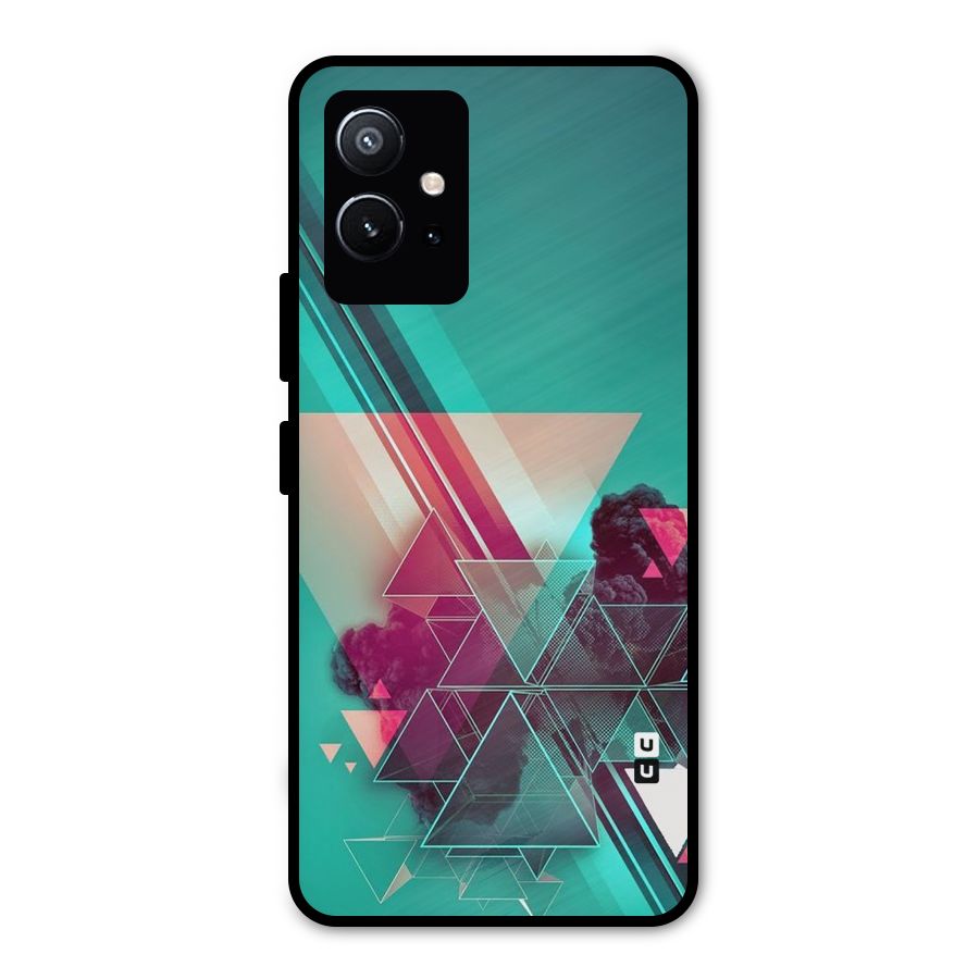 Floroscent Abstract Metal Back Case for Vivo Y75 5G