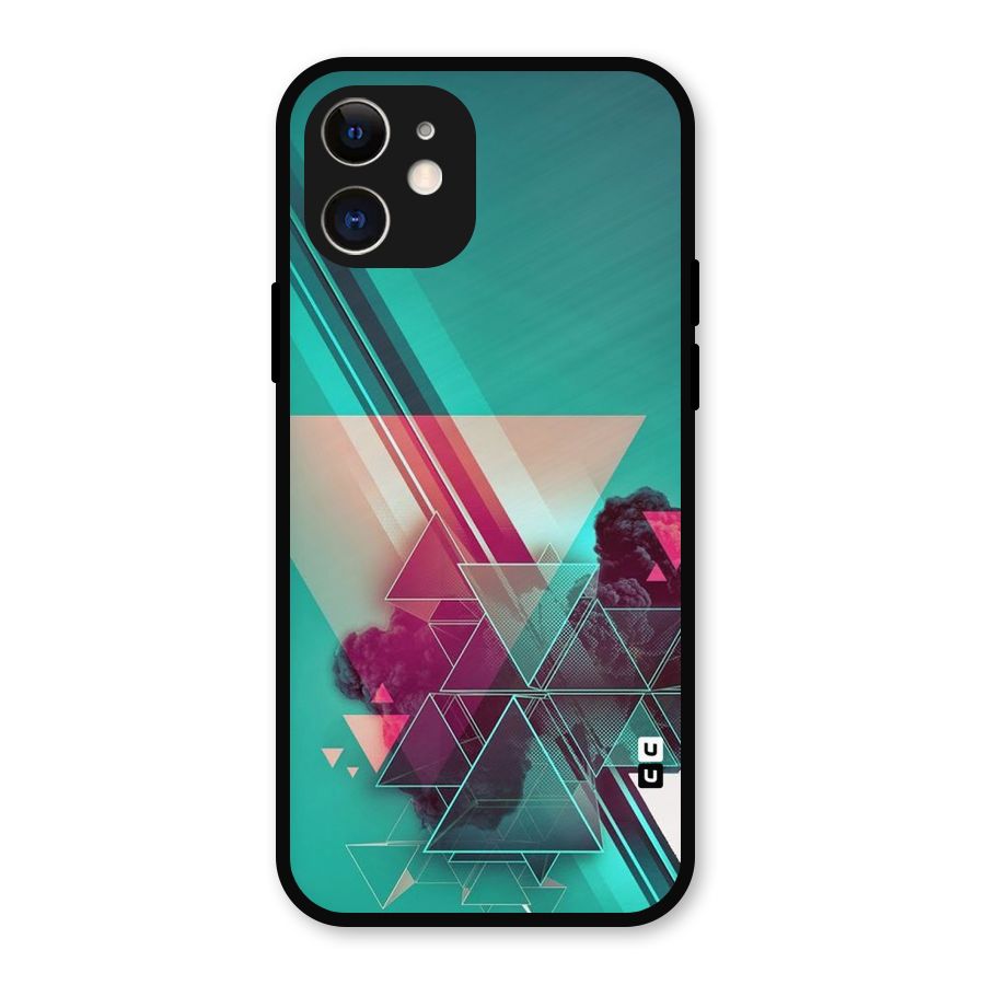 Floroscent Abstract Metal Back Case for iPhone 12