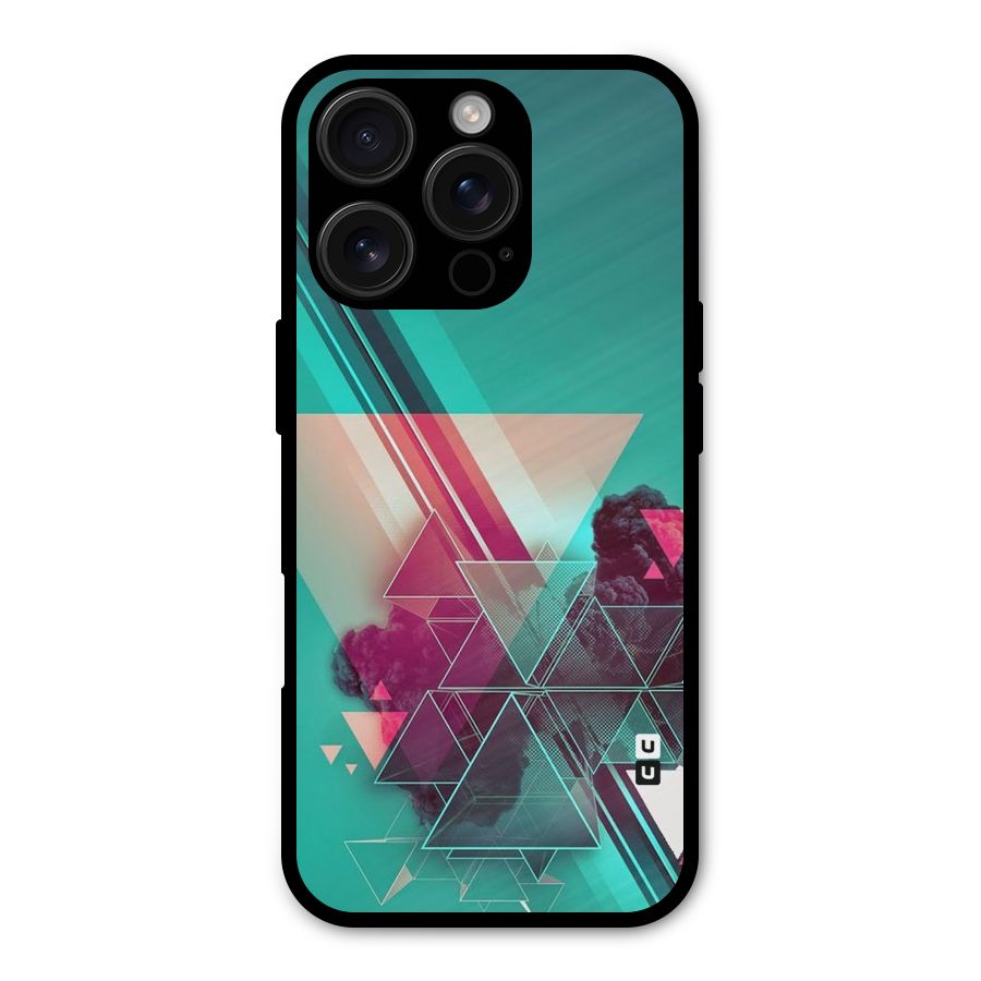 Floroscent Abstract Metal Back Case for iPhone 16 Pro