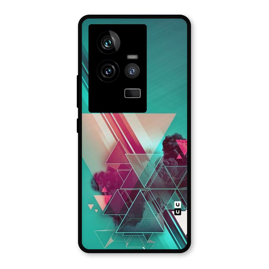 Floroscent Abstract Metal Back Case for iQOO 11 5G