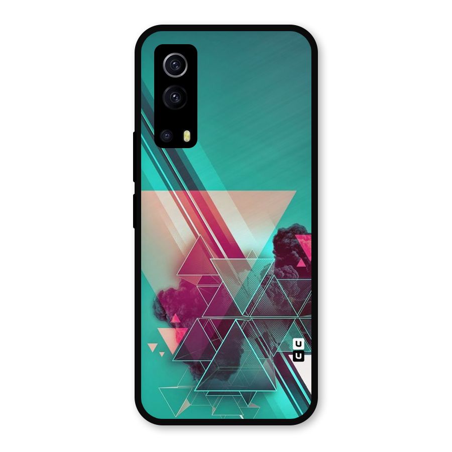 Floroscent Abstract Metal Back Case for iQOO Z3