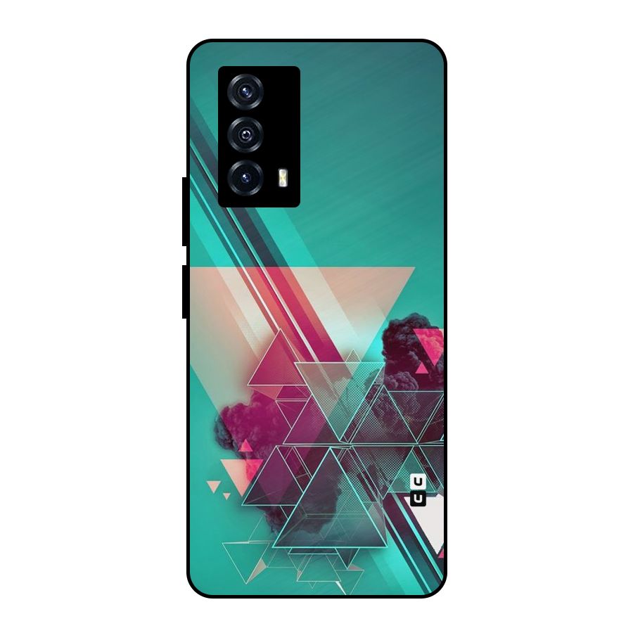 Floroscent Abstract Metal Back Case for iQOO Z5