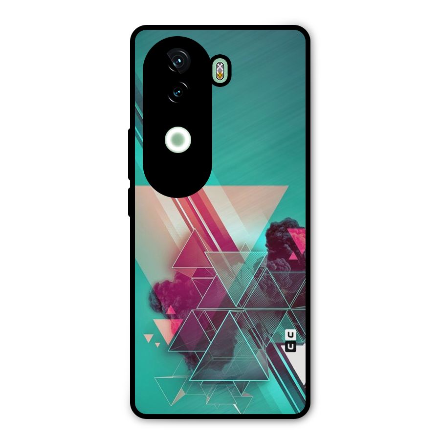 Floroscent Abstract Metal Back Case for iQOO Z9s