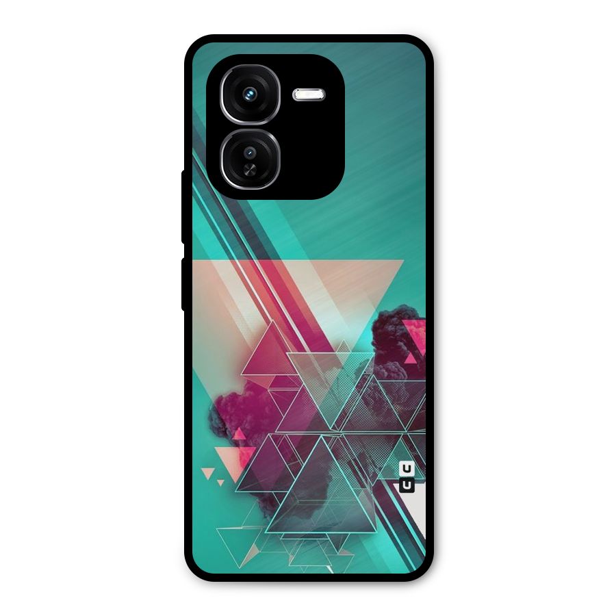 Floroscent Abstract Metal Back Case for iQOO Z9x