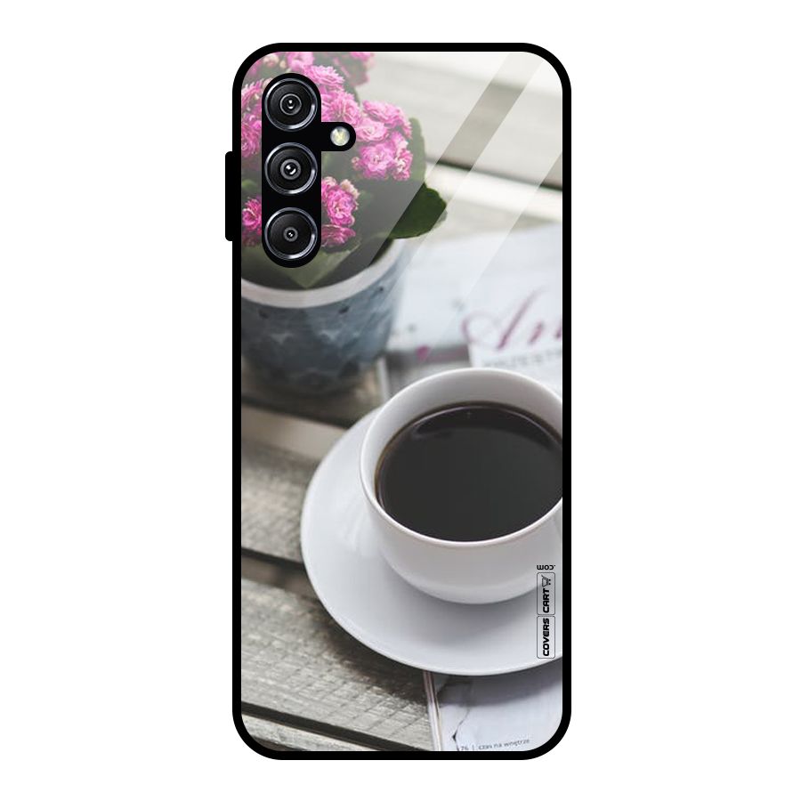 Flower And Blend Glass Back Case for Galaxy M34 5G