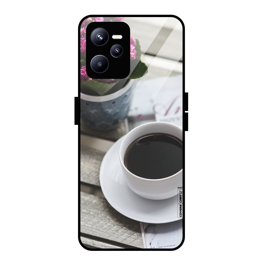 Flower And Blend Glass Back Case for Realme C35