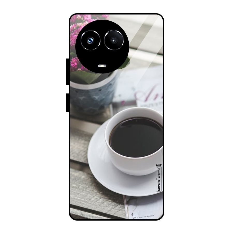 Flower And Blend Glass Back Case for Realme Narzo 60X