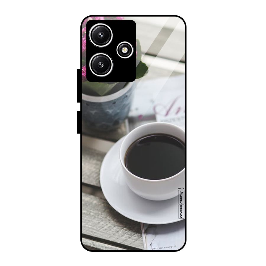 Flower And Blend Glass Back Case for Redmi 12 5G