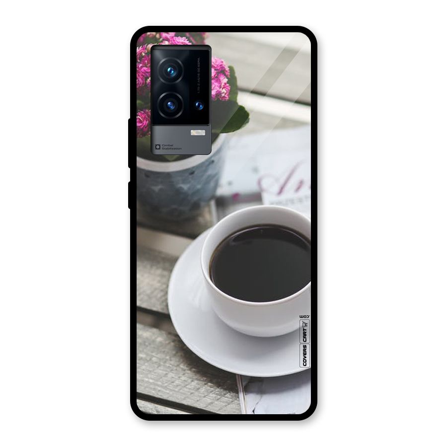 Flower And Blend Glass Back Case for iQOO 9 5G