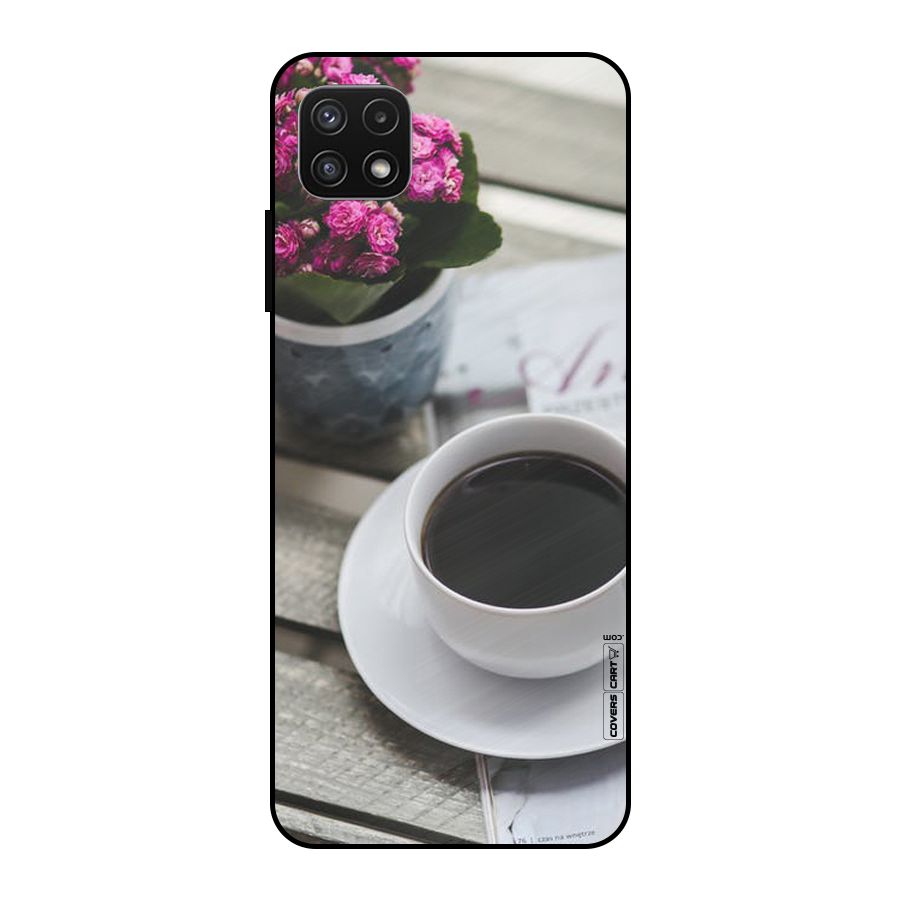 Flower And Blend Metal Back Case for Galaxy A22 5G