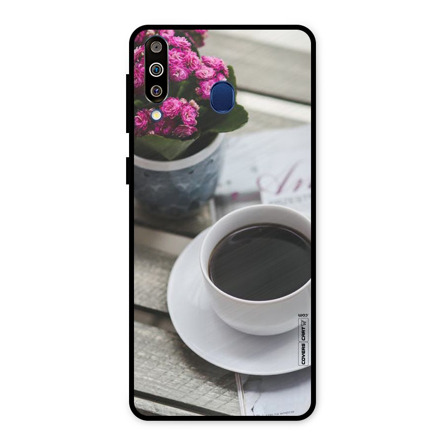 Flower And Blend Metal Back Case for Galaxy M30