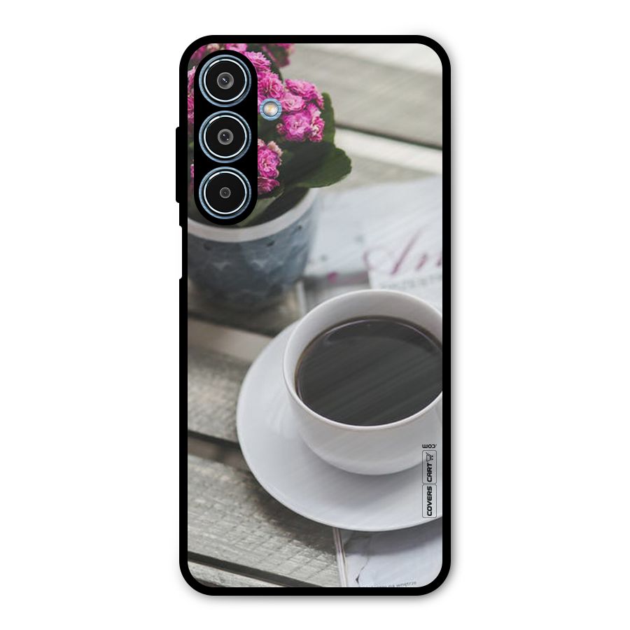 Flower And Blend Metal Back Case for Galaxy M35
