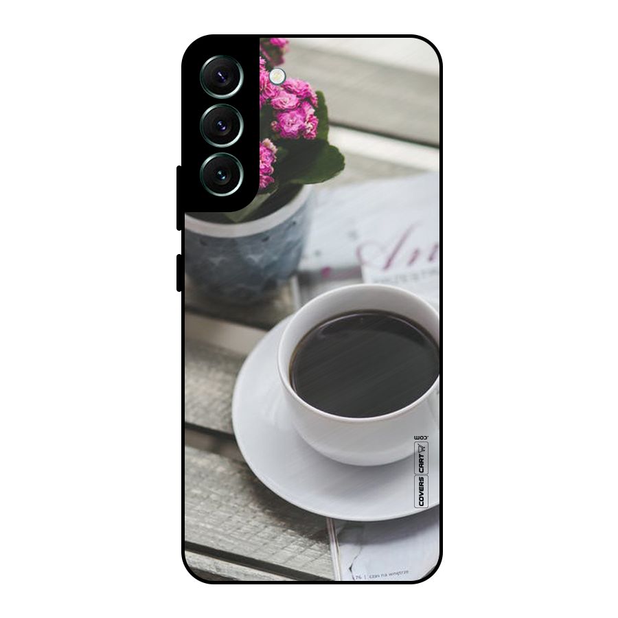 Flower And Blend Metal Back Case for Galaxy S22 Plus 5G