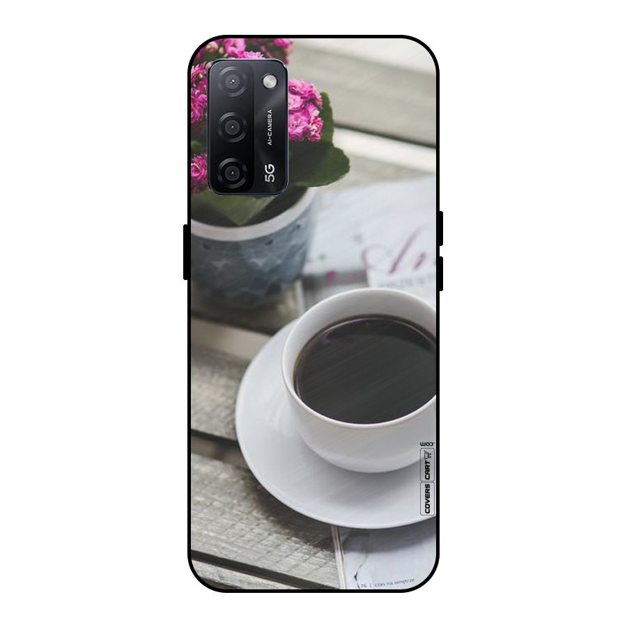 Flower And Blend Metal Back Case for Oppo A53s 5G
