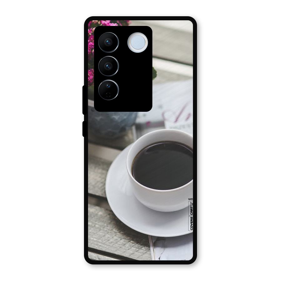 Flower And Blend Metal Back Case for Vivo V27