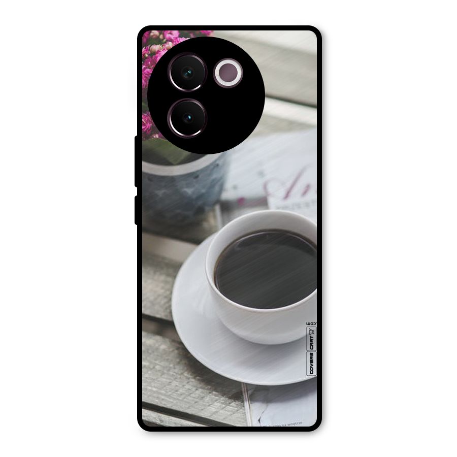 Flower And Blend Metal Back Case for Vivo V30e