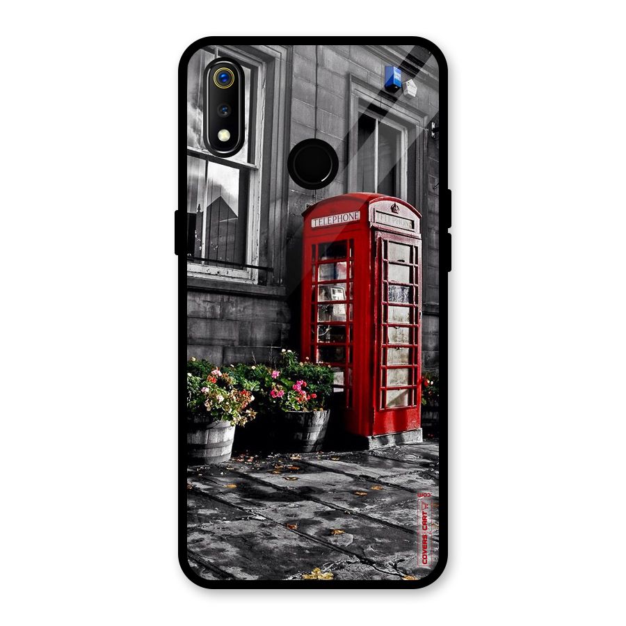Flower And Booth Glass Back Case for Realme 3i