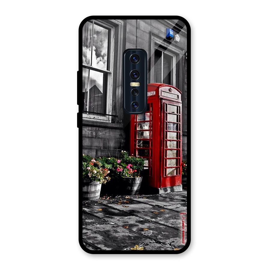 Flower And Booth Glass Back Case for Vivo V17 Pro